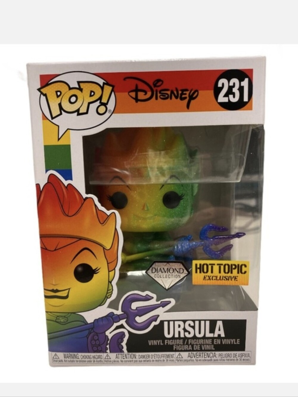Funko Disney Ursula Rainbow Diamond Collection Pop! Vinyl Figure - Pride 2021